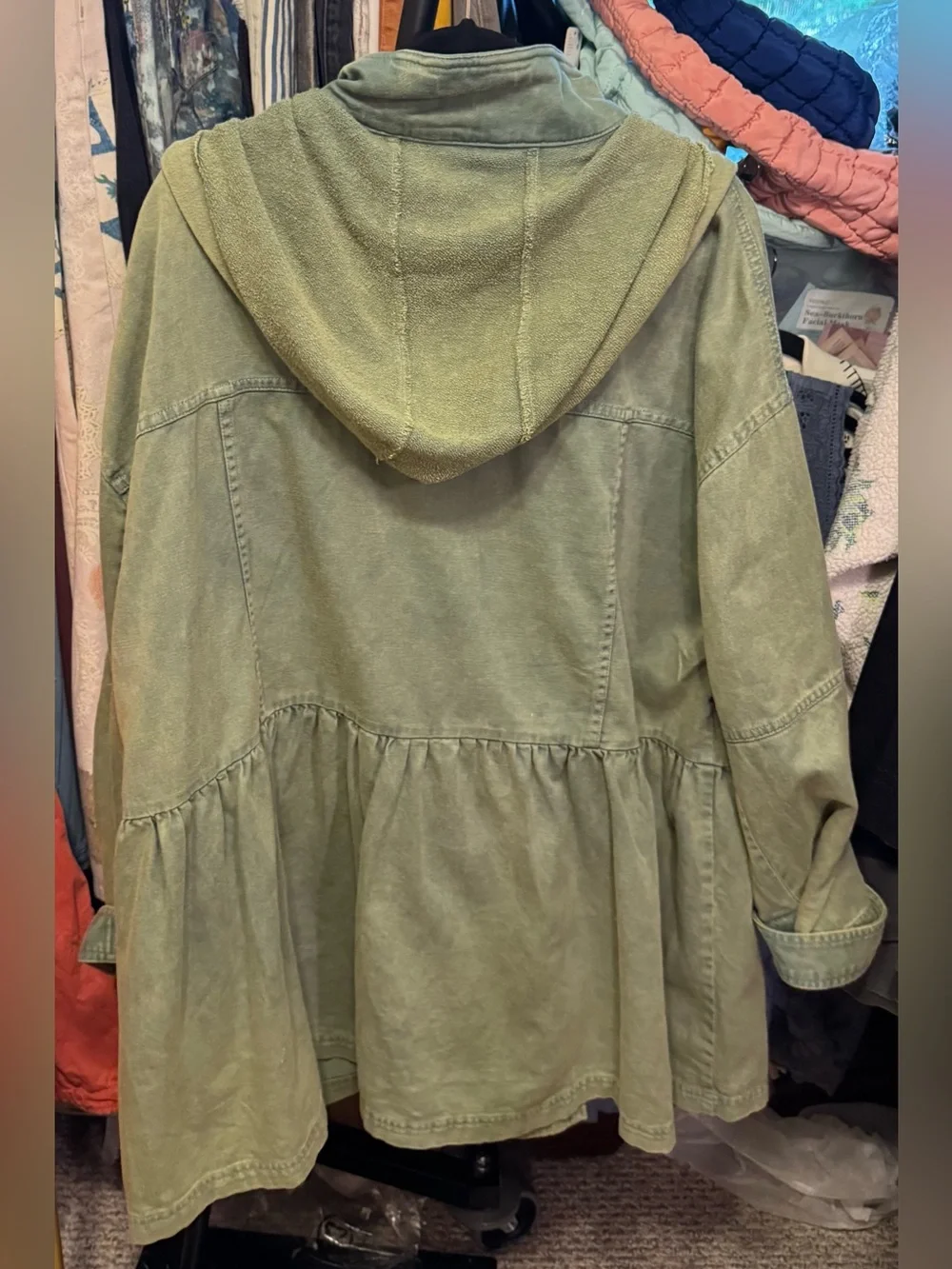 NWOT Free People We the Free Nocturne Parka - green - Large